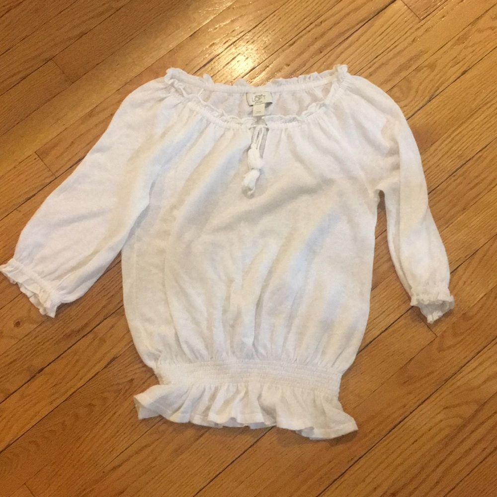 Airy partially sheer blouse